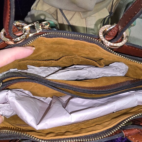 Patricia Nash Fairford Leather Satchel NWOT & Nash Wallet NWT - Picture 9 of 12